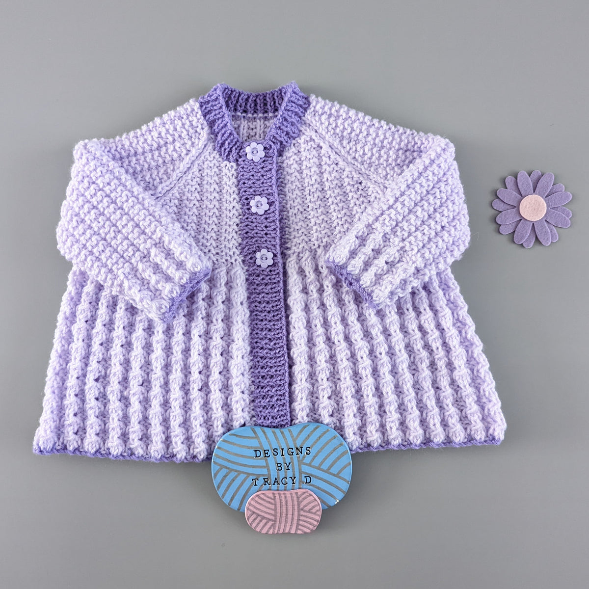 Marianna's lazy daisy 2024 days premature baby cardigan