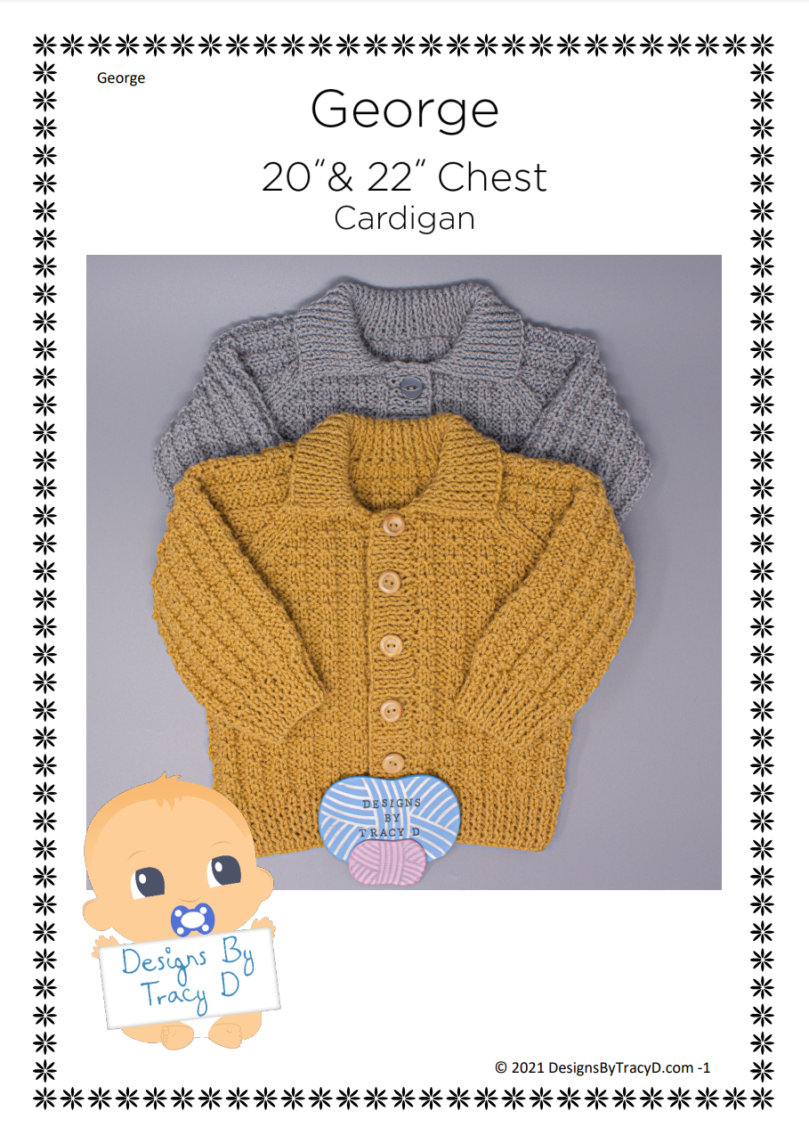 Lewis Unisex Baby Knitting Pattern 2 sizes Download Designs By